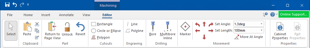 Machining Tab